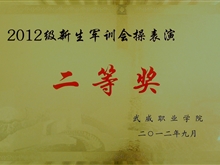 2012級新生軍訓(xùn)會操表演二等獎(jiǎng)